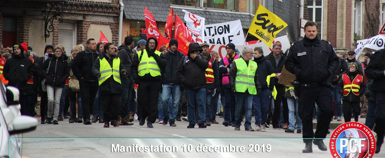 Manifestation 10 décembre 2019 Fécamp